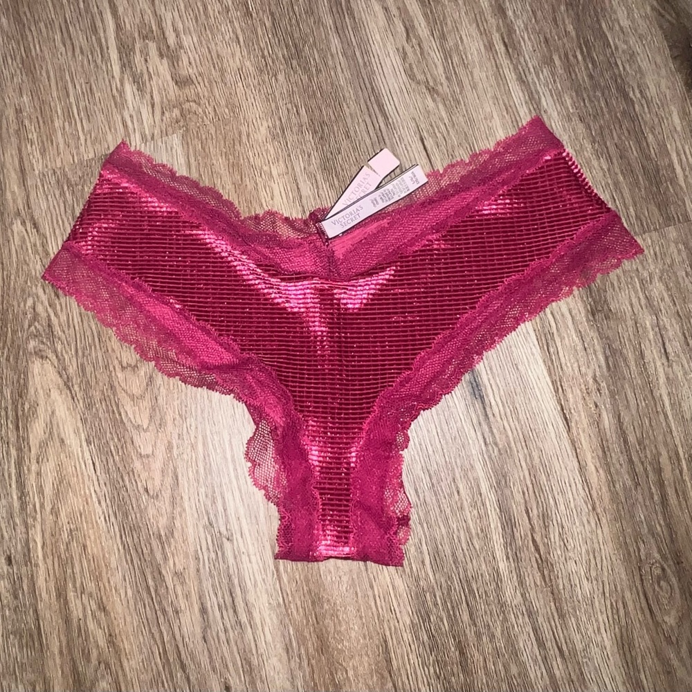 NWT VS Crushed Velvet Cheeky Panty